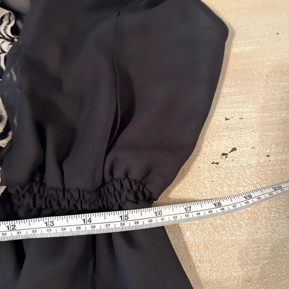 ROBERT Rodriguez Neiman Marcus Target Black Ruffles & Lace Blouse - Picture 10 of 11